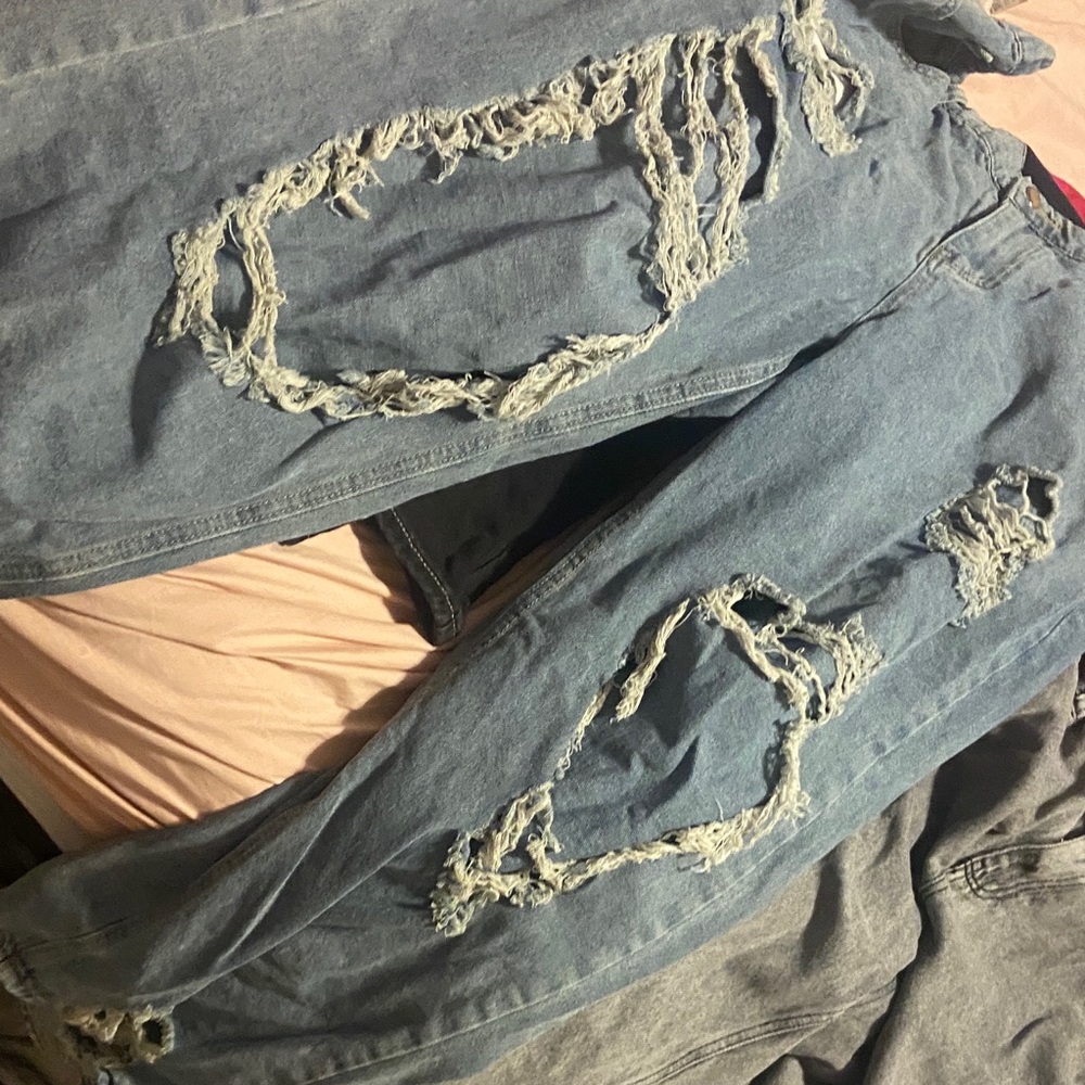 Distressed Blue Men's Jeans